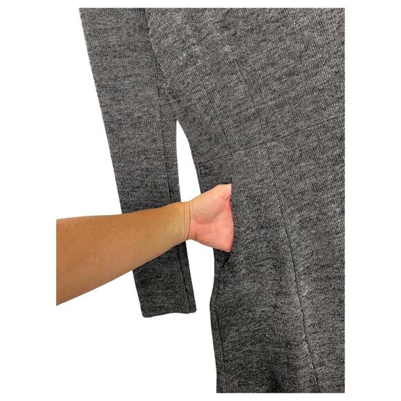 Theory Dress Womens 4 Gray Wool Long Sleeve Fit Flare Career Classic Minimalist - Picture 3 of 14